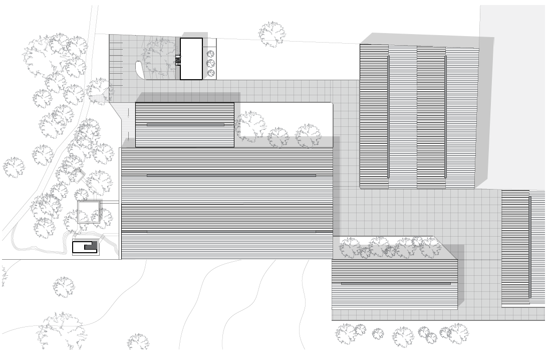 Plano arquitectónico de nave industrial Trinidad con distribución de áreas, proyecto industrial Fer Et Ciment el Bajío